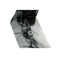thumbnail image 2 of Lily Black 2-3/8" Silver Beaded Sequin Embroidery Organza Trim Lace Insertion, 2 of 3