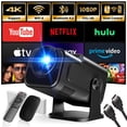 thumbnail image 1 of Miniproyector Gaimoo GM300 1920x1080P 4K compatible con Android 11, 1 of 7