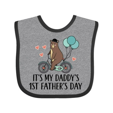 

Inktastic Daddys 1st Fathers Day Boys Gift Baby Boy Bib