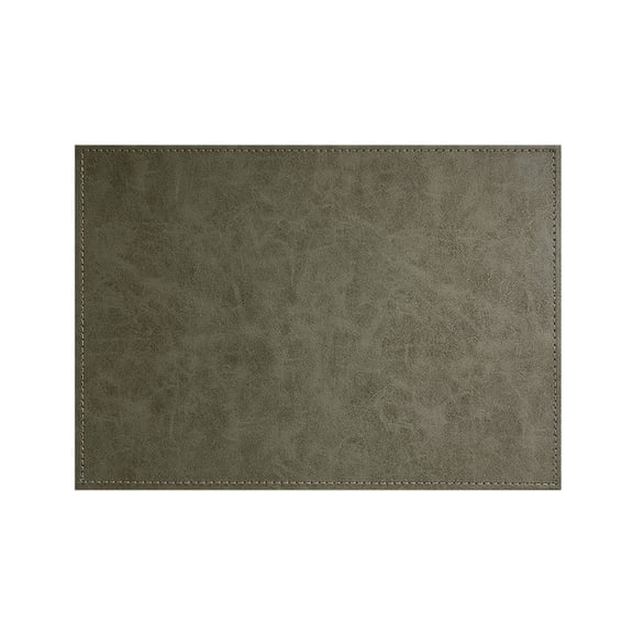 Luxurious Olive  Vegan Leather Placemats 4 Pack Look and Feel of Genuine Leather Infused with Copper