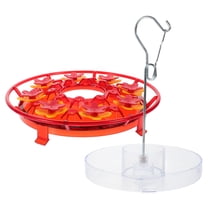 LEORX Tree Hanging Bird Feeder Easy to Refill Plastic and Iron Flower Shape 1Pcs