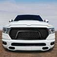 thumbnail image 3 of Ikon Motorsports Compatible with 19-23 Dodge Ram 1500 Rebel Style Front  Hood Grille Replacement Black 2019 2020, 3 of 8