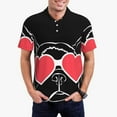 thumbnail image 2 of Balery Animal Bulldog French Printed Men’s Short Sleeve Polo Shirt, Midweight Men's Shirt,Golf Polo shirts -Medium, 2 of 8