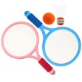 thumbnail image 1 of BRIGHTFUFU 1Set Compact Orange Badminton Racket Set for Outdoor Hand Eye Coordination, 1 of 5