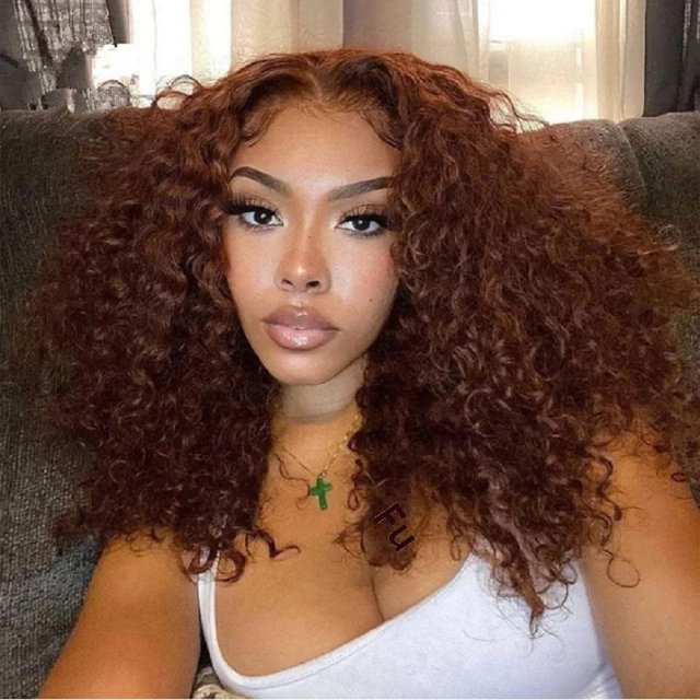 Peluca de cabello africano corto y rizado para mujer, extensión de cabello falso con cabeza explosiva marrón, estilo europeo y americano, resistente a altas temperaturas