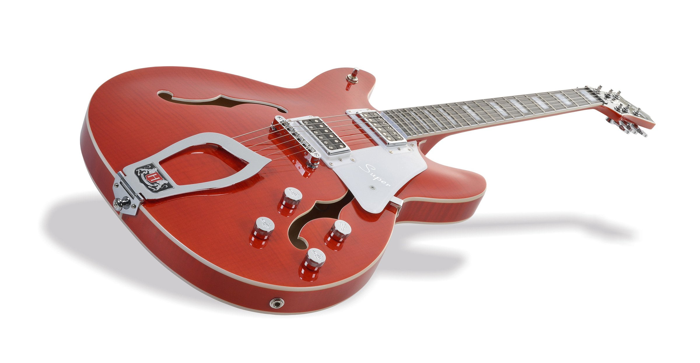 Hagstrom Super Viking Flame Maple Electric Guitar Mandarin