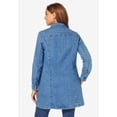 thumbnail image 2 of Jessica London Women's Plus Size Long Denim Jacket Oversized Jean Jacket, 2 of 4