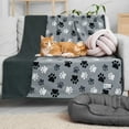 thumbnail image 2 of PetAmi Waterproof Dog Blanket For Small Medium Dog, Pet Puppy Blanket Couch Cover Protection, Fleece Cat Washable Throw, Couch Sofa Furniture Protector, Reversible Soft Plush, 29x40 Paw Print Gray, 2 of 8