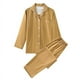 thumbnail image 4 of Pijamas de franela para el hogar de buena calidad, de algodón de color sólido, para parejas, gruesos, de otoño e invierno, sencillos y lisos, 4 of 6
