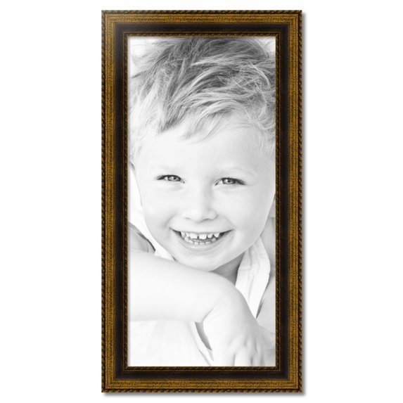 ArtToFrames 20" x 44" Speckeled Gold and Black with rope Picture Frame, 20x44 inch Multi Wood Poster Frame (WOM-5166), Pack