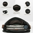 thumbnail image 5 of Canvas Messenger Bag 15.6" Laptop Bag for Men Women for School Work Travel - Black, 5 of 7