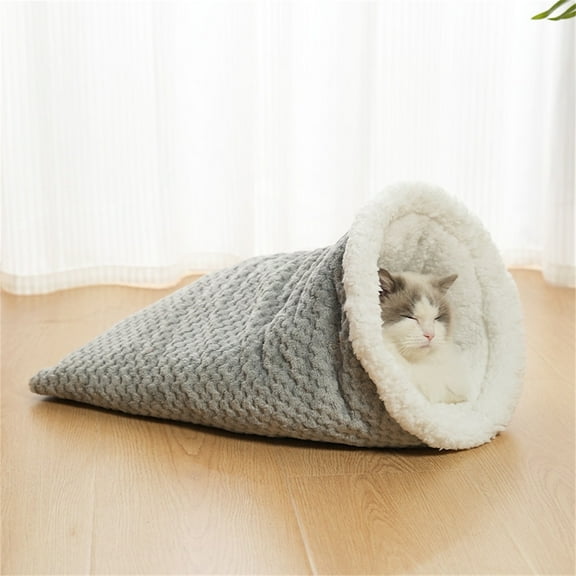 ToyKingdee Cat Sleeping Bag, Cat Sleeping Bag for Indoor Cats, Sleeping Bag for Cats, Cat Winter Sleeping Bag, Soft Plush Large Cat Sack