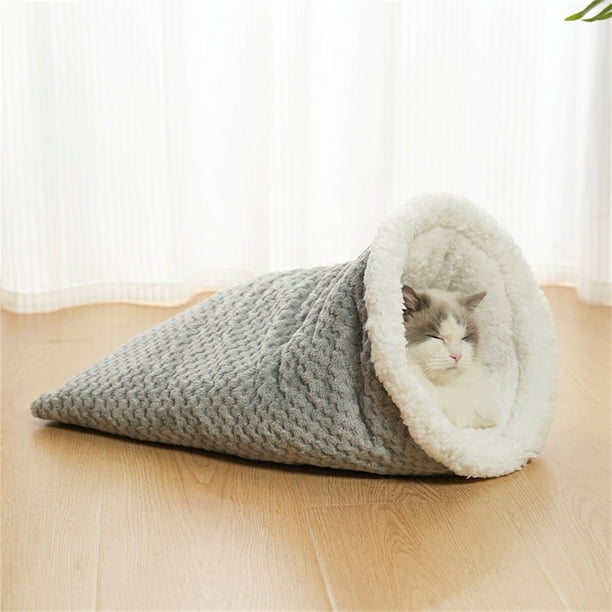 Saco de Dormir para Gatos | Cama Cálida Semicerrada para Perros Pequeños y Medianos | Lavable y Elegante | 1 Refugio para Mascotas
