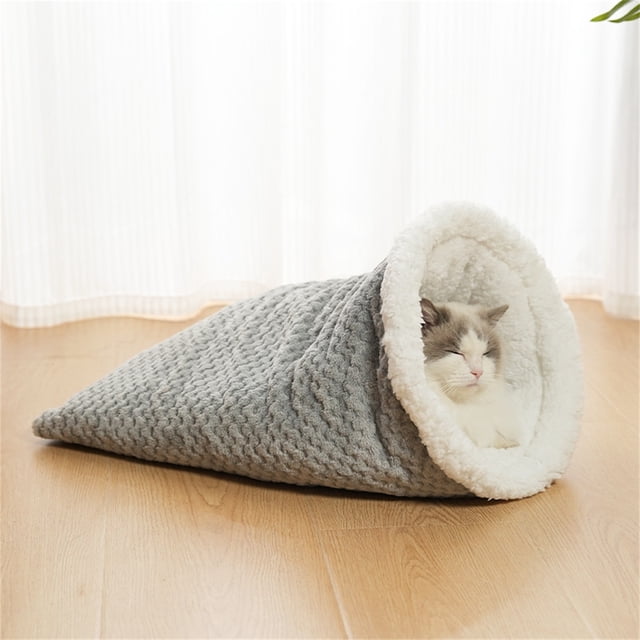Saco de Dormir para Gatos | Cama Cálida Semicerrada para Perros Pequeños y Medianos | Lavable y Elegante | 1 Refugio para Mascotas