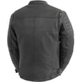 thumbnail image 2 of First Mfg Co - Commuter - Men's Motorcycle Biker Riding Black Leather Jacket - Extra Large - Action Back Armor Pockets Gussets Thermal Liner Vented, 2 of 5