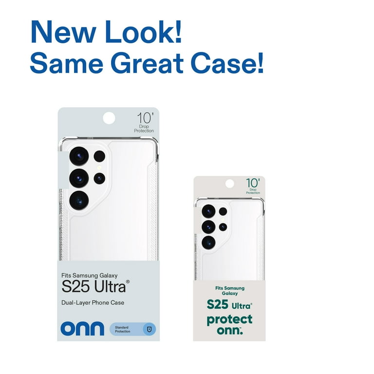 Onn Dual-Layer Phone Case for Samsung Galaxy S25 Ultra - Clear