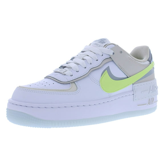 Nike Air Force 1 Shadow Womens Shoes Size 5, Color: White/Light Lemon Twist/Wolf Grey