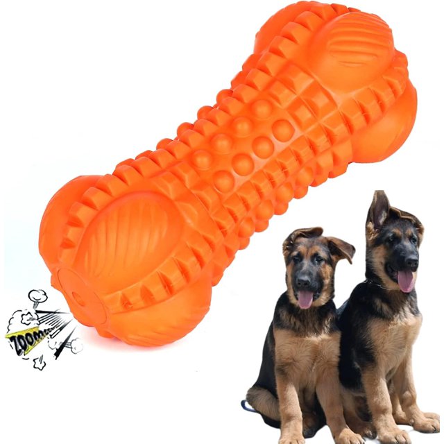 Juguetes para masticar para perros agresivos. Resistentes y duraderos, hechos de caucho natural no tóxico y con sonido chirriante, para perros medianos y grandes.