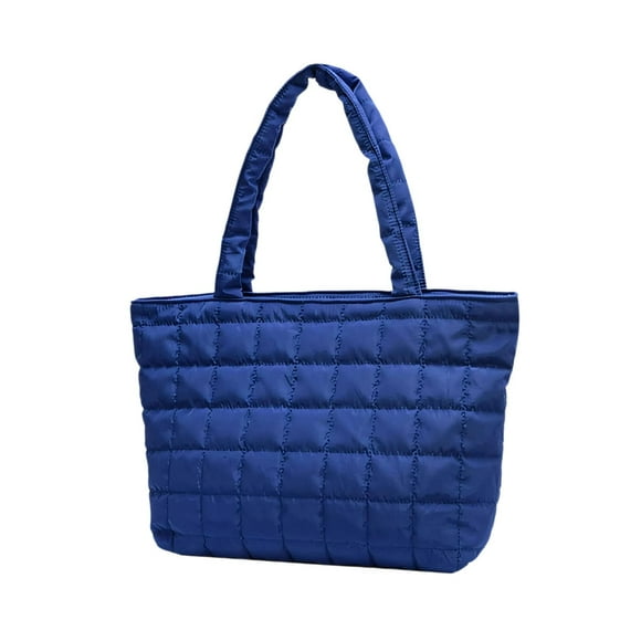 Cocopeaunt Quilted Tote Bags for Women Lightweight Puffer Padding Shoulder Bag Large Nylon Tote Handbag Zipper Closure