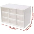 thumbnail image 2 of Desk Storage Organizer with 9 Drawers,Clear Desktop Storage Box,Plastic Storage Cabinet,Multifunctional Desktop Storage Drawers for Makeup Jewelry Art Supplies,White,7.1 x 3.9 x 4.7 in, 2 of 9