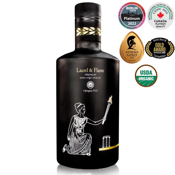 Laurel & Flame Premium Olympia PGI Extra Virgin Olive Oil, Organic