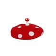 thumbnail image 3 of Handmade Wool Felt Beret with Small Mushroom Creative Painter Hat Birthday Gift, 3 of 3