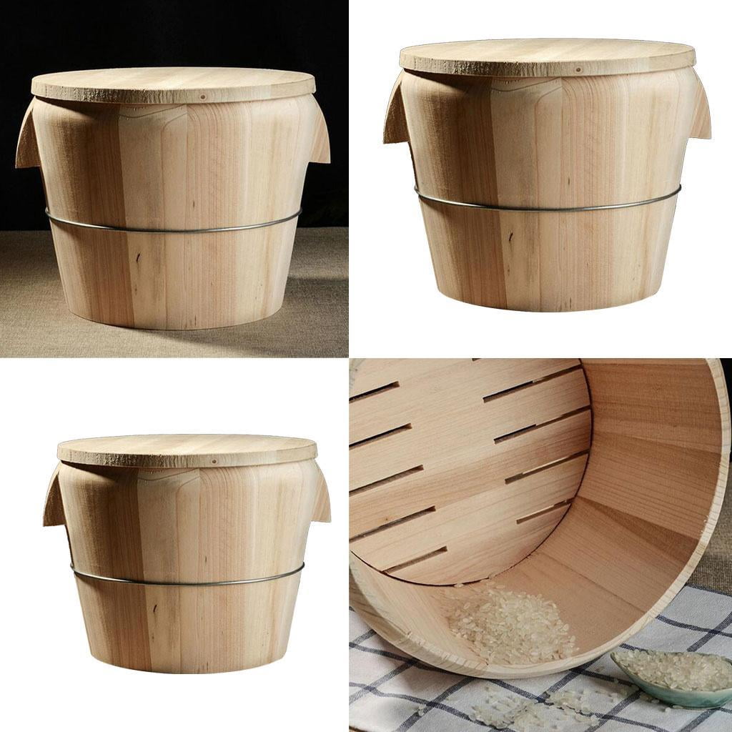 Axioma Wooden Rice Tub Rice Cooker Rice Barrel Wooden Steaming Restaurant - as 21cm