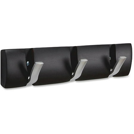 Safco Wall Mount Wood Coat Rack, 3 Hooks