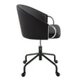thumbnail image 4 of Claire Task Chair, Home Office Chair with Wheels, Gold Office Chair, Office Chair with Wheels, Computer Chair, Home Office Desk Chair Comfy, Contemporary Desk Chair (Black), 4 of 6