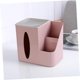 thumbnail image 3 of Multifunctional Tissue Box Square Tissue Box Decorative Paper Towel Holder Pen Pencil Container Car Box Cover Case of Paper Towels-pink, 3 of 4