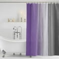 thumbnail image 4 of Purple Gray Ombre Waterproof Fabric Shower Curtain, Vintage Country Wooden Waterproof Fabric Shower Curtain for Bathroom Curtains Bathtubs Hotel Washable Shower Curtains with 12 Hooks Small 36x78in, 4 of 8