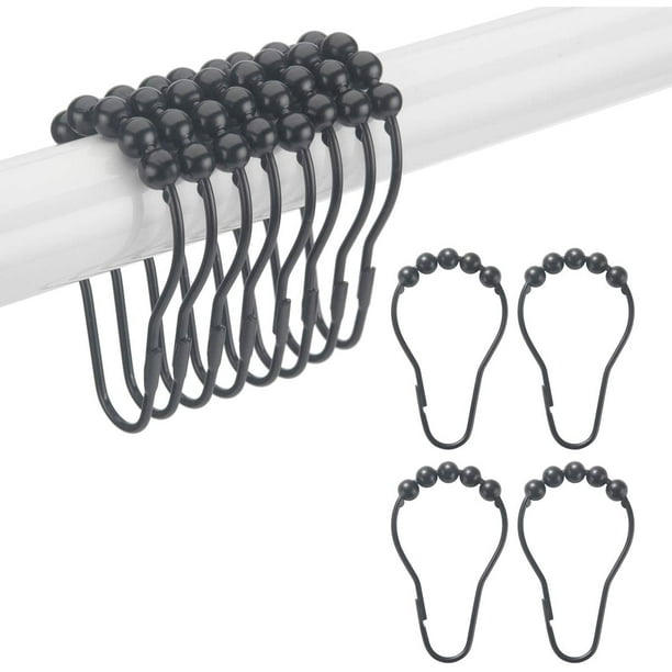 Ganchos de acero inoxidable para cortina de ducha, anillos para baño Adepaton WRMH-890-4