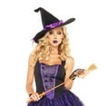 thumbnail image 3 of Disfraz de bruja de Halloween para mujer Disfraz de bruja para disfraz incluye guantes y sombrero XXL, 3 of 7