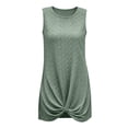 thumbnail image 5 of Bxsruta Women's Sleeveless Twist Knot Tunic Dress - Casual Crew Neck Knit Summer Mini Dress, Pullover Lightweight Soft Breathable Stretchy and Comfortable Fabric for Everyday Wear, 5 of 7