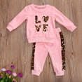 thumbnail image 6 of Douhoow Toddler Girls Long Sleeve Leopard Print Sweatshirt Long Pants Fall Clothes Set, 6 of 9