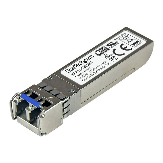 StarTech.com MSA Uncoded Compatible SFP+ Module, 10GBASE-LR, 10GbE Single Mode (SMF) Fiber Optic Transceiver, 10GE Gigabit Ethernet SFP+, LC Connector, 10km, 1310nm, DDM, Mini GBIC Module - Lifetime Warranty (SFP10GBLRST) - Module Transceiver SFP+ - 10GbE - 10GBASE-LR - LC single-mode - jusqu