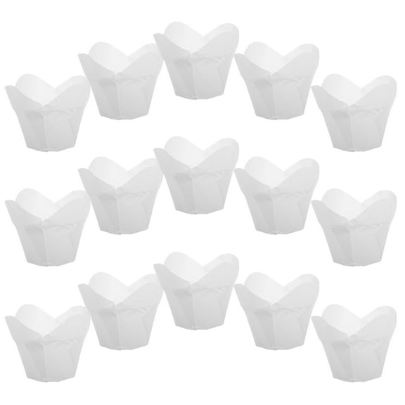 White Oil-Resistant Baking Paper Cups for Kitchen Use Ideal for Cupcakes Muffins and Tarts 100pcs