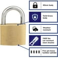 thumbnail image 3 of Brinks Solid Brass 40mm Keyed Padlock with 7/8in Shackle, 2 pack, 3 of 7