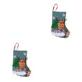 thumbnail image 2 of Bewildely Single Christmas Sock Window Fireplace Hanging Decorative Gifts Sack Atmospheres Decoration Party Bag Decor Holiday Type3 NO3, 2 of 6