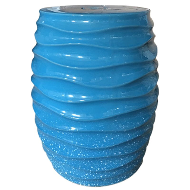 Jeco Ceramic Garden Stool in Blue