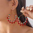 thumbnail image 4 of HPINK-T Christmas Earrings X-Mas Bell Hoop Earrings for Women Holiday Party Dangle Earring Festive Gift for Women, 4 of 7