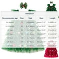 thumbnail image 3 of NAISIBABY Girls Christmas Dress (0-8T), Glitter Mesh Ruffles Sleeve Layered Tulle Party Princess Tutu Dress Green 8T, 3 of 8