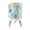 Color 2, variant on Small Trash Can with Lid Abstract Geometric Colorful Circles Lines 1.8 Gallon Dog Proof Trash Can Round Garbage Can Waste Bin Wastebasket for Bathroom Bedroom Living Room