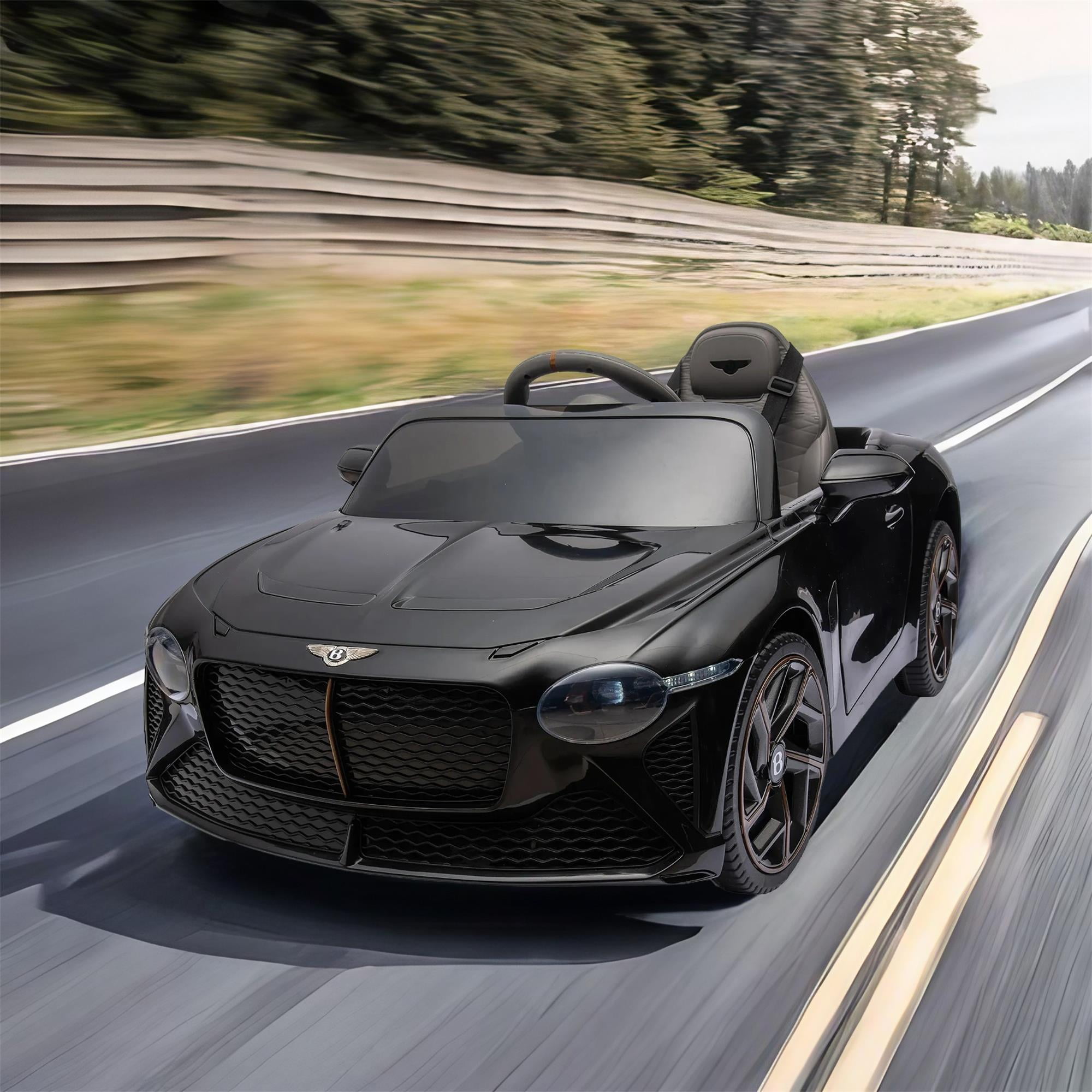 CIPACHO 12 V Licensed Bentley Mulsanne Kids Electric Ride On Cars 4 Wheels Battery Powered Sports Car Toy, Parents Control, Sound System, LED Headlights, Black CIPACHO 12 V Licensed Bentley Mulsanne Kids Electric Ride On Cars 4 Wheels Battery Powered Sports Car Toy, Parents Control, Sound System, LED Headlights, Black