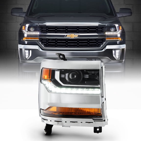 2016-2018 Chevy Silverado 1500 HID/Xenon LED DRL Projector Headlight - Passenger