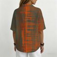thumbnail image 7 of Favoffer Women's Casual Shirts V-Neck Button Snap Turndown Collar Printed Bamboo Linen Top for Streetwear Daily Vacation Travel, 7 of 7