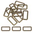 thumbnail image 1 of Uxcell Metal Rectangle Rings Buckle, Zinc Alloy Adjuster Sliders Webbing Strap Fasteners Copper 38mm, 1 of 7