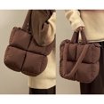 thumbnail image 2 of Xingzhi Nylon Waterproof Luxury Check Tote Bag Practical And Convenient Comfortable Soft Pillow Handbag Pink, 2 of 6