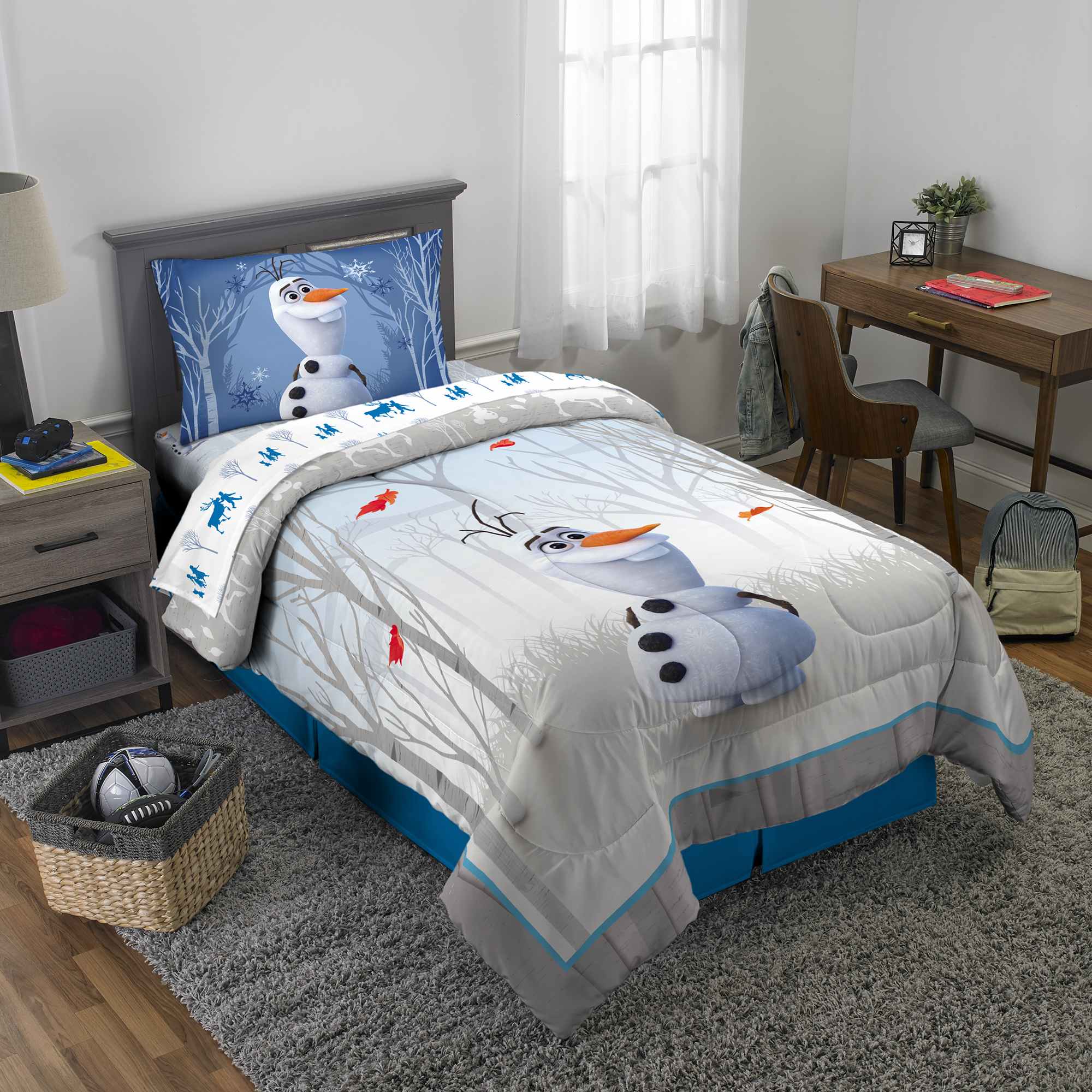 Disney Frozen Olaf Kids Comforter and Sham, 2-Piece Set, Twin/Full, Reversible, Gray - image 3 of 15