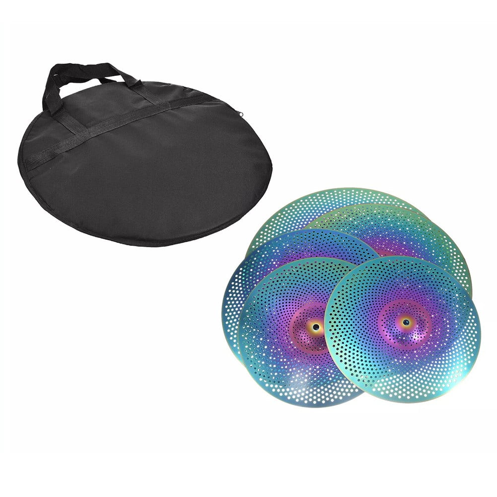 1pc Colorful Silent Cymbal Alloy Mute Cymbal Set 14 Inch Low Volume Cymbal Colorful Silent Cymbals Percussion Accessories